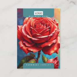 Rose Schmuck Ohrringe - Netzklace-Display-Karte Visitenkarte