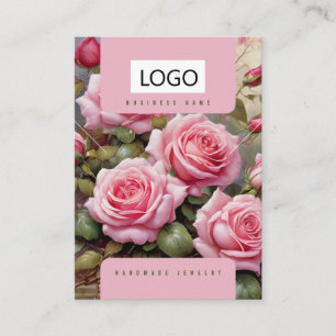Rose Schmuck Ohrringe - Netzklace-Display-Karte Visitenkarte