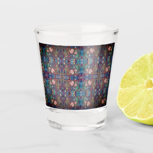 Rose Schnapsglas (Vorderseite)