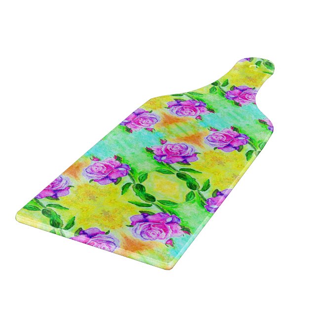 Rose Schneidebrett (Ecke)