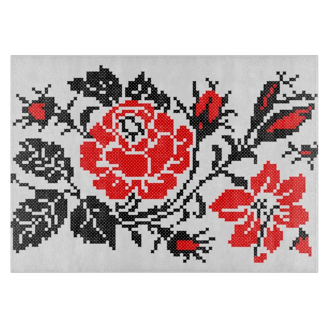 Rose Schneidebrett (Vorderseite)