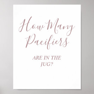 Rose Schnuller Baby Duwer Game Pedestzeichen Poster