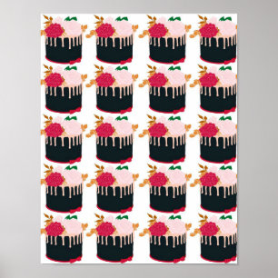 Rose Schokoladenkuchen - Funny Chocolate Lover Ges Poster