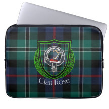 Rose schottischer Clan Tartan und Wappen 