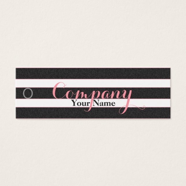 Rose Schwarz/Weiß Streifen - Preisschild (Vorderseite)