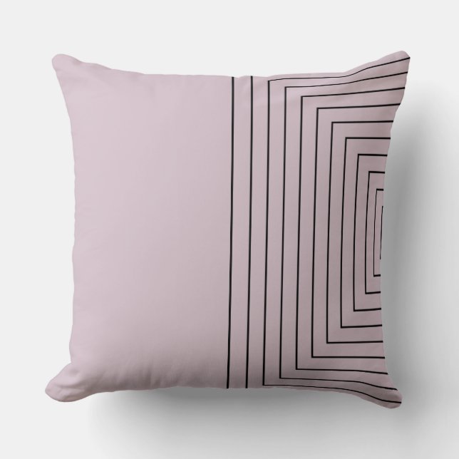 Rose Schwarzer Nestplatz Throw Kissen (Vorderseite)