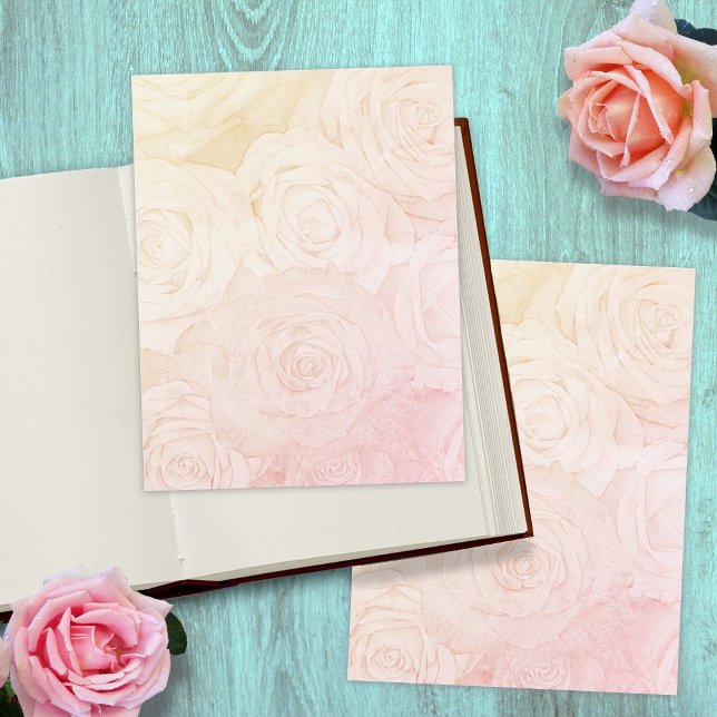 Rose Scrapbook Paper Pale Rosa Hintergrund (Von Creator hochgeladen)