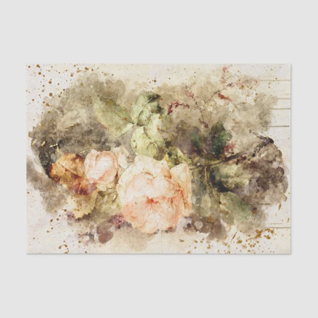 Rose Seidenpapier (Vorderseite)