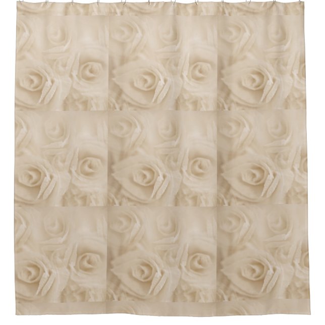 Rose Sepia Duschvorhang (Vorderseite)