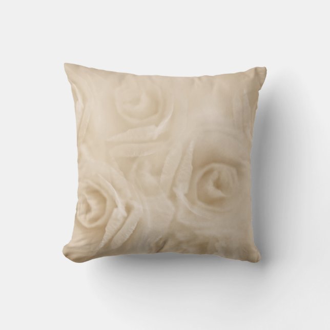 Rose Sepia Kissen (Vorderseite)