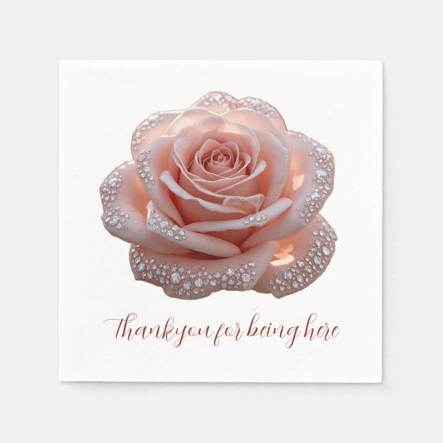Rose Serviette (Vorderseite)