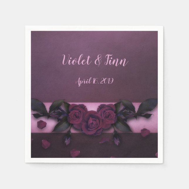 Rose Serviette (Vorderseite)