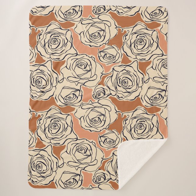 Rose Sherpa Blanket Sherpadecke (Vorderseite)