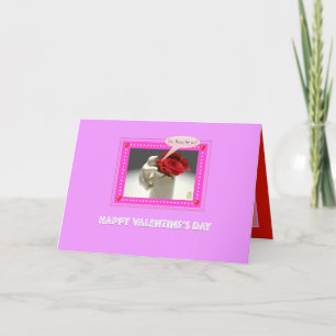 Rose "Sind das für mich?" Valentine Ca Karte