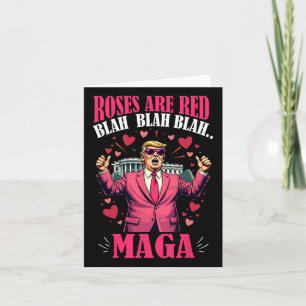 Rose sind Red Blah Trump Funny Valentine Day Mega Karte