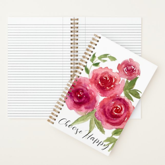 Rose sind Red Spiral Notebook (5.5x8.5) Notizbuch (Innen)
