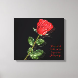 Rose sind rot gestachelte Leinwände Leinwanddruck