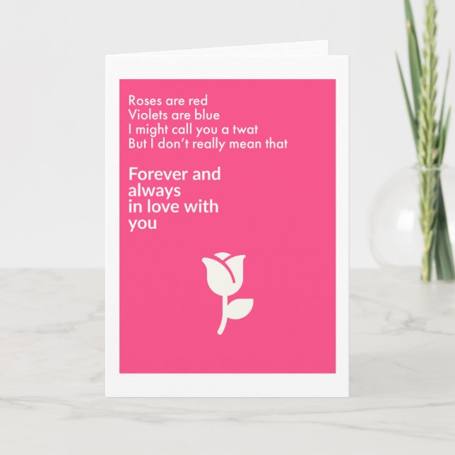 Rose sind rot... Grußkarte Karte (Vorderseite)