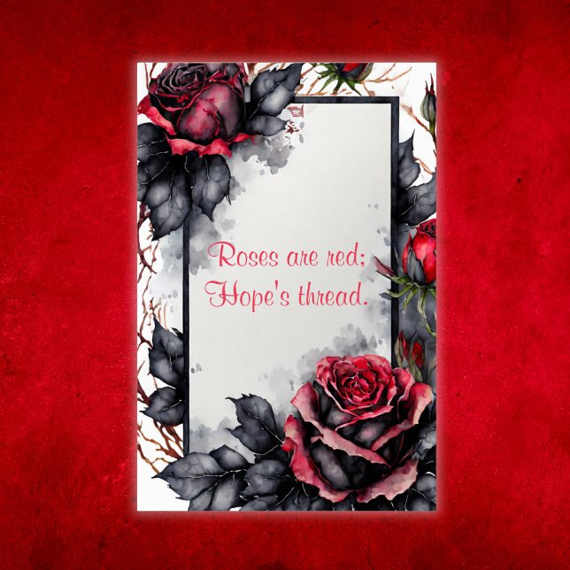 Rose sind rot, Hope's Thread - Mit Monogramm | Poster (Von Creator hochgeladen)
