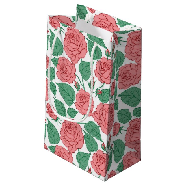 Rose sind rot kleine geschenktüte (Rückseite Schrägansicht)