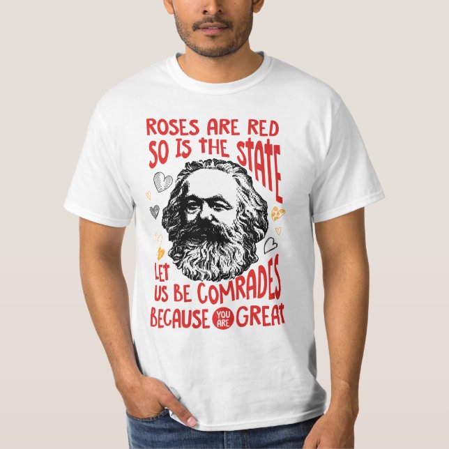 Rose sind rot, so ist der Staat T-Shirt (Vorderseite)