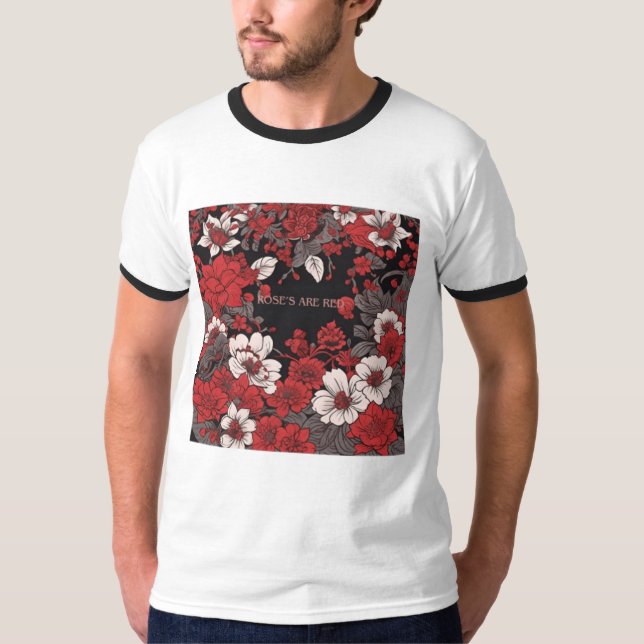 Rose sind rot T-Shirt (Vorderseite)