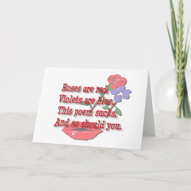 Rose sind rot... undeutlich feiertagskarte (Vorderseite)