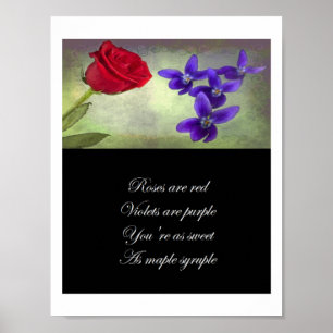 Rose sind rot, Violetten sind Lila Poster