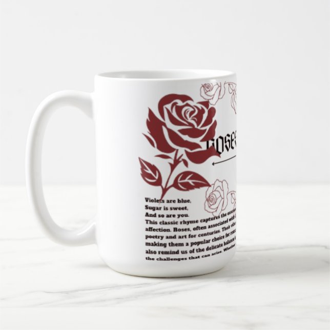 Rose sind rote Ästhetik Kaffeetasse (Links)