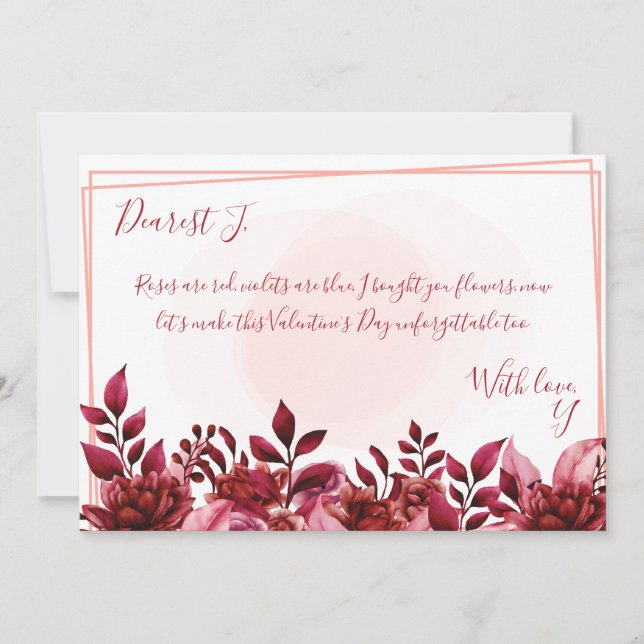 Rose sind rote Valentintagskarte Feiertagskarte (Vorderseite)