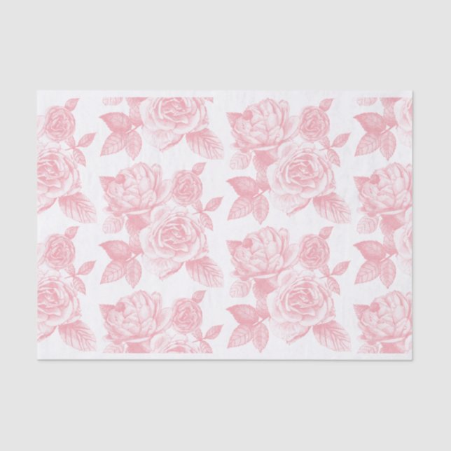 Rose Sketch Tissue Paper (Pink) Seidenpapier (Vorderseite)