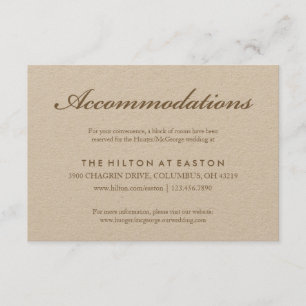 Rose Sketch Unterkunft in Sepia Begleitkarte