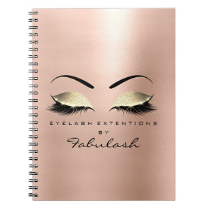 Rose Skin Gold Glitzer Augen Makeup Beauty Luxus Notizblock