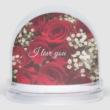Rose Snow Globe