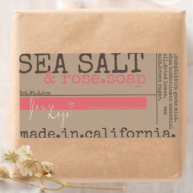 Rose Soap Sea Salt Produktverpackung mit benutzerd (Von Creator hochgeladen)