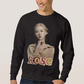 Rose - Soft Elegante Minimalistisches Portrait Sweatshirt