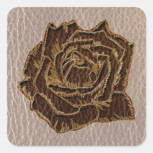 Rose Soft Quadratischer Aufkleber