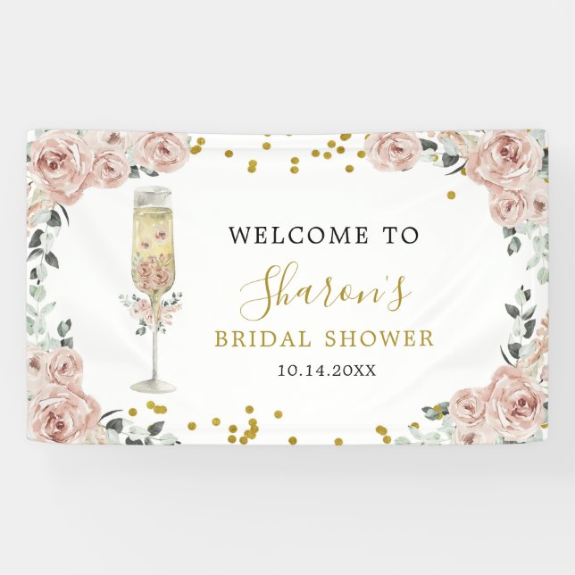 Rose Soiree Brautparty Banner (Horizontal)