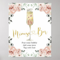Rose Soiree Mimosa Bar Sign
