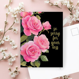 ROSE-SORRY FÜR VERLUSTE KUSTOM-Beileid Postkarte