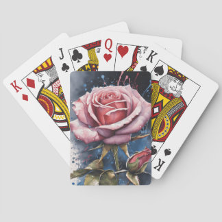 Rose Spielkarten Wasserfarben Poker Cards