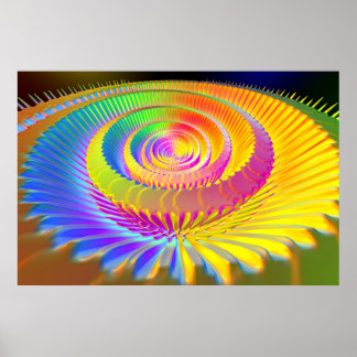Rose Spiral Poster