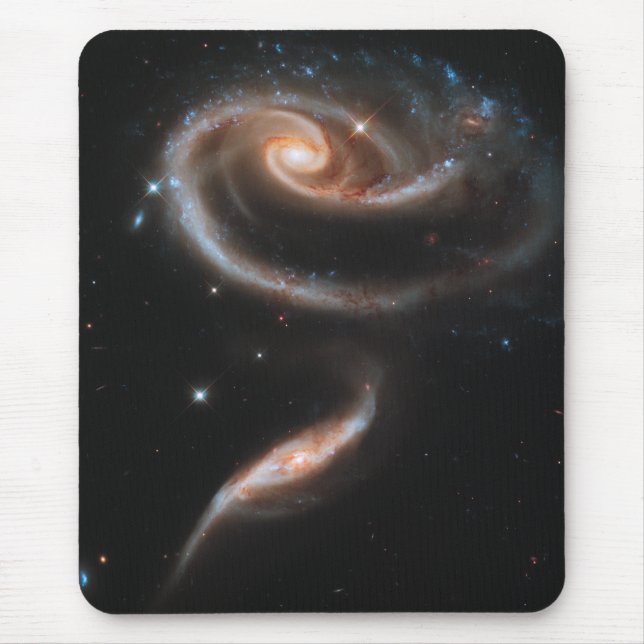 Rose Spiralgalaxien Mousepad (Vorne)