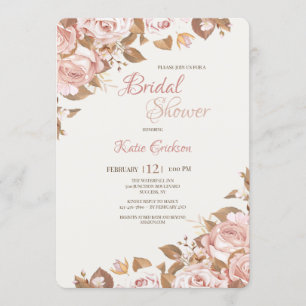 Rose Splendor Brautdusche Einladung