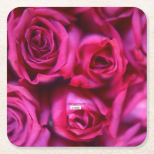 Rose Square Paper Untersetzer