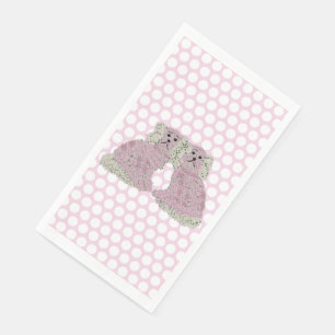 Rose Staffordshire Hunde Magnolia Serviette