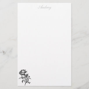 Rose Stationery - Personalisiert Briefpapier