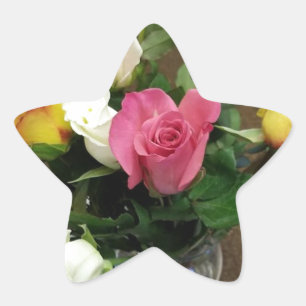 Rose Stern-Aufkleber