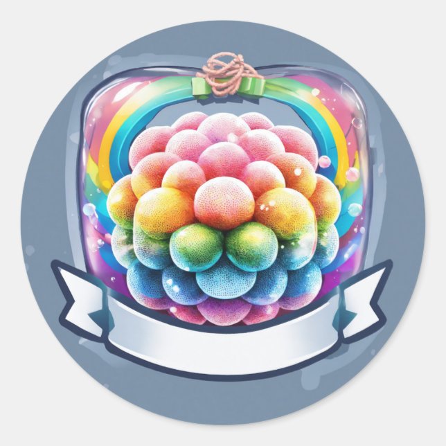 Rose-Sticker für Buchstapel - Whimsical 2D Runder Aufkleber (Vorderseite)