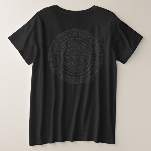 Rose Stone Luther Große Größe T-Shirt (Design Rückseite)